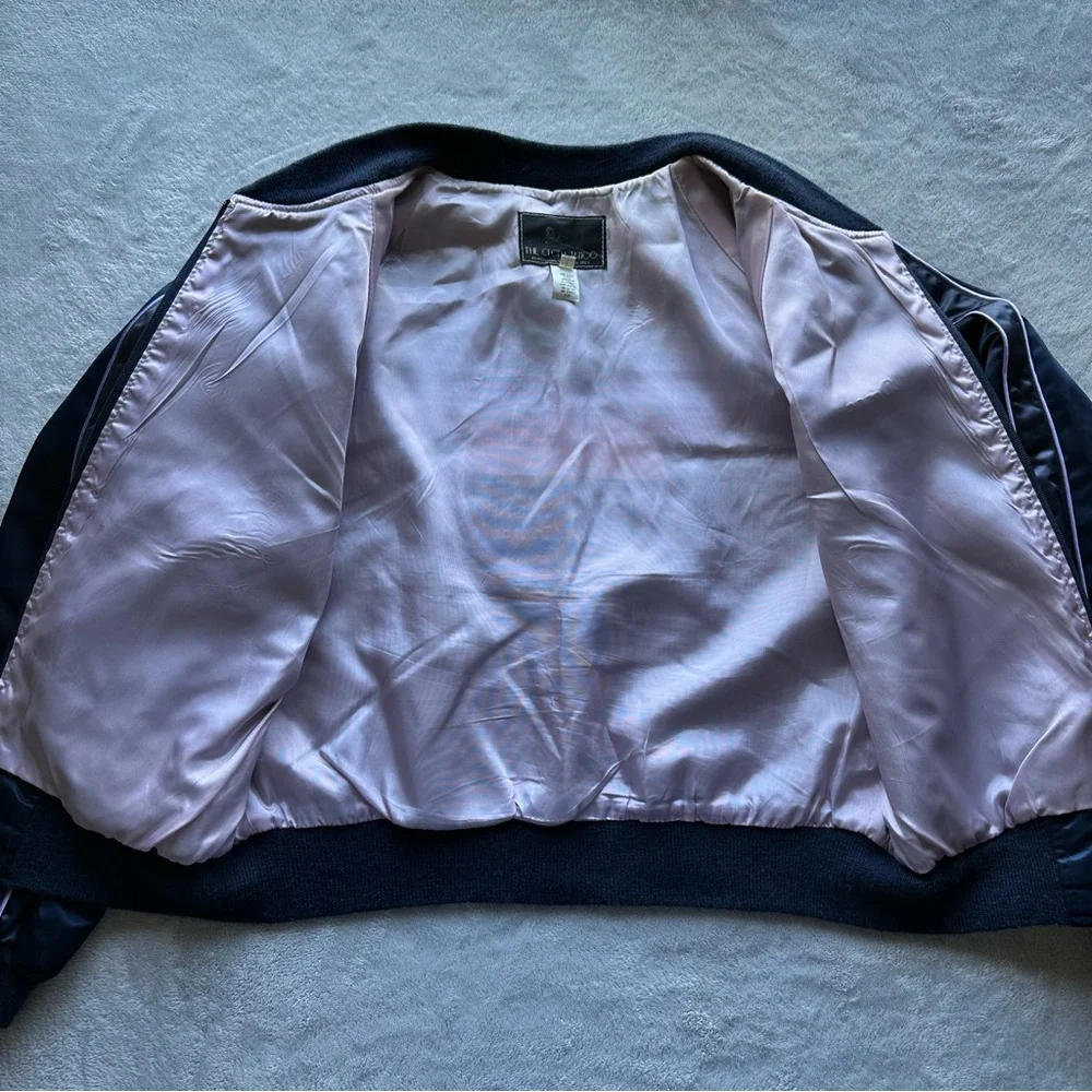 Vintage Walt Disney Productions Rainbow Mickey Satin Bomber Jacket L - Picture 10 of 12